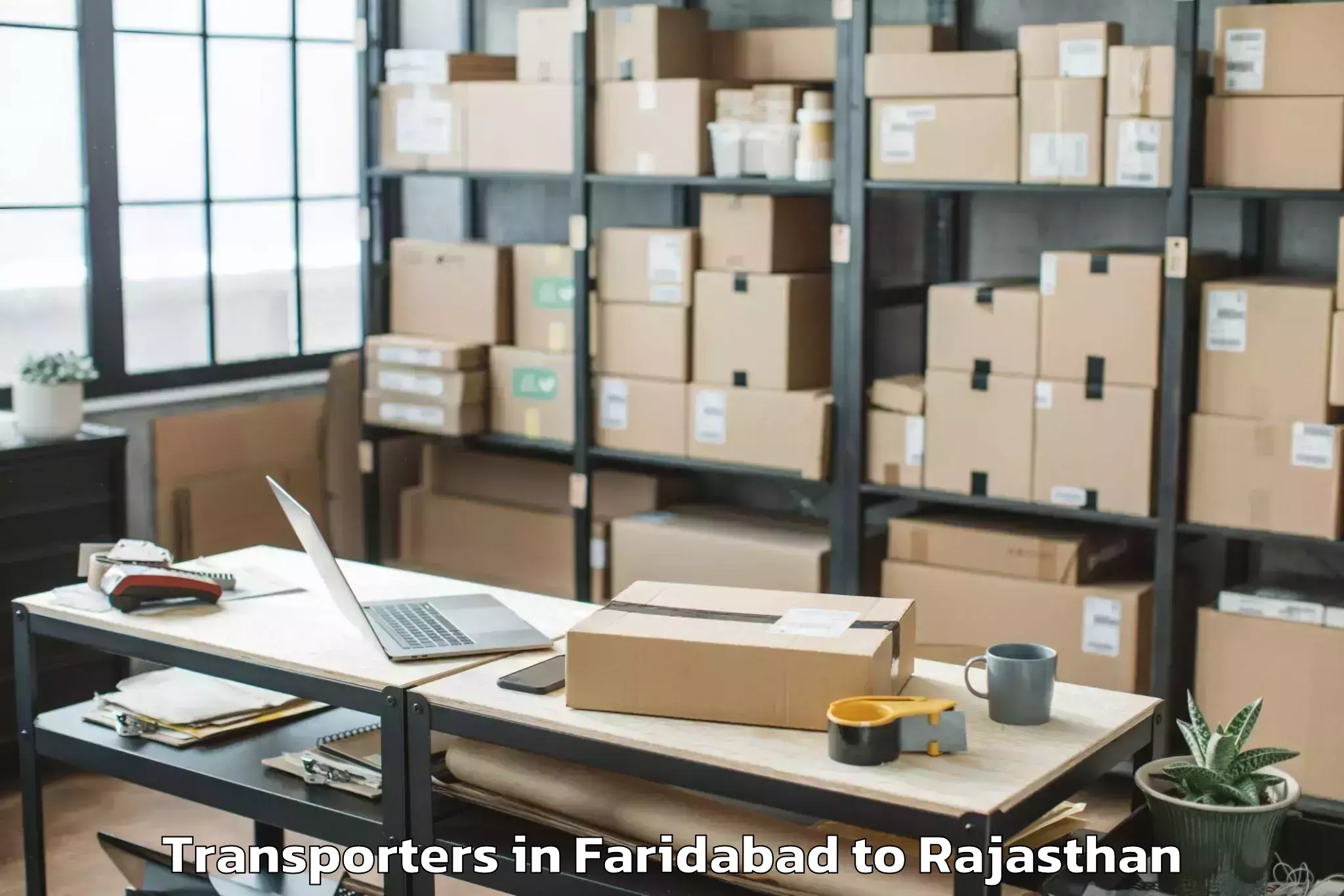 Book Faridabad to Sadri Transporters Online